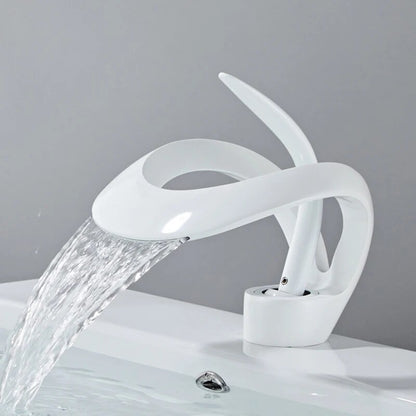 Golden Cascade Matte Bathroom Basin Faucet