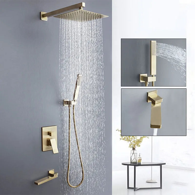 GoldenLux 3-Way Concealed Shower System